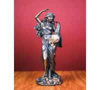 UGRA Tyche Greek Goddess of Luck and Wealth Vintage Finish Sculpture - 28 cm