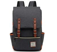 UGRACE Slim Business Laptop Backpack Casual Daypacks College Shoulder Bag for Men Women, Tear Resistant Unique Travelling Backpack Fits up to 15.6 Inch Laptop in Charcoal Black