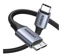 UGREEN 10 Gbps Micro B to USB C Hard Drive Cables, USB C to Micro B, External Hard Drive Cable Compatible with MacBook Pro/Air, iPad/Tablet, iPhone, Samsung Galaxy S24, WD Seagate etc. (0.5M)