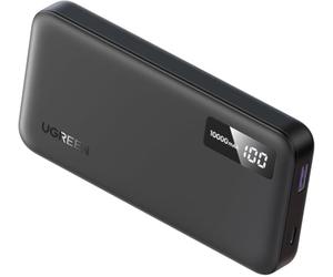 UGREEN 10000 mAh Two-Way Fast Charging Power Bank Black | Portable Charger QC PD 3.0 Digital Display Compatible with iPhone 17 16 15, Xiaomi, Galaxy, iPad, Black