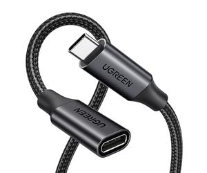 UGREEN 100W USB C Extension Cable 10Gbps 4K 60Hz, Male to Female Black 1M