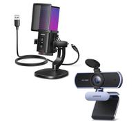 UGREEN 1080P/30fps Webcam with USB 24bit/96KHz Gaming Microphone