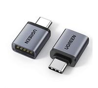 UGREEN 10Gbps USB C to USB Adaptor 2 Pack for iPhone, iPad, MacBook, Galaxy | Aluminum USB 3.2 Adaptor Thunderbolt 5/4 OTG Converter Compatible with iPhone17 Pro, MacBook Pro/Air, iPad Pro/Mini(Black)