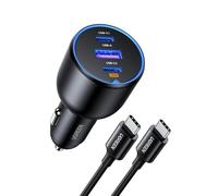 UGREEN 130W Car Charger USB C Fast Charger (with 100W USB C Cable) PD3.0 QC4.0 PPS Fast Charging Car Adapter Compatible with Dell XPS, iPhone 17 16 15 14 Pro Max, Galaxy S25 S24 Ultra, iPad