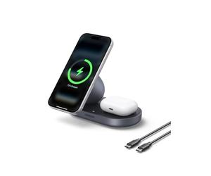 UGREEN 15W for MagSafe Charger, 2-in-1 Qi2 Fast Wireless Charger Stand-Grey