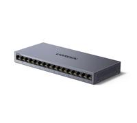 UGREEN 16 ports Network Switch,High-speed Gigabit Ethernet Splitter,Metal Case,RackMount Unmanaged Ethernet Switch Hub,Link Aggregation Plug & Play LAN Switch with L-Shaped Bracket