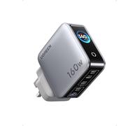 UGREEN 160W USB C Charger Nexode Pro 5-Port Fast Charger GaN Smart Display | & Touch Control, 140W PD 3.1 USB C Charging Station for MacBook Pro/Air, iPad Pro, iPhone 17/16/15, Galaxy S26/S25，etc