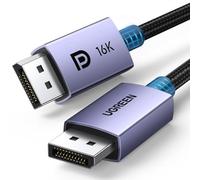 UGREEN 16K DisplayPort Cable 3.3FT [VESA Certified] 240Hz DP 2.1 to DP Lead 16K@30Hz 8K@240Hz 4K@240Hz HDR DSC 1.2a MST FreeSync G-Sync HDCP 2.2 Display Port Cord for TV PC Video Card Monitor (1M)