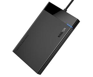 UGREEN 2.5 Inch Hard Drive Enclosure, External USB 3.0 Hard Disk Case SATA HDD Caddy, 5Gbps UASP Supported, Compatible with WD EVO Seagate Crucial Kingston, 0.5m USB A Cable