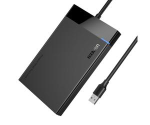 UGREEN 2.5 Inch Hard Drive Enclosure, HDD/SSD Caddy, USB 3.0, SATA 5Gbps | UASP Hard Disk Case for WD, Samsung EVO, Seagate, Crucial and Kingston, Includes 0.5m USB-A Cable
