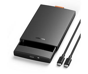 UGREEN 2.5 Inch Hard Drive Enclosure, USB C 3.1 6Gbps External HDD Case, UASP Supported, Compatible with 2.5 Inch SATA SSD HDD up to 10TB Crucial MX500 EVO 870, Driver-free on PC Laptop MacBook PS4