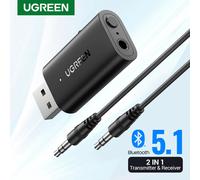 Ugreen 2 in 1 Bluetooth 5.1 Car Adapter Transmitter Receiver Wireless 3.5mm Aux