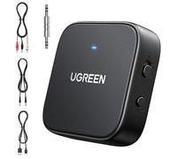 UGREEN Bluetooth 5.2 Transmitter and Receiver, Wireless 2-in-1 Aux Bluetooth Adapter with 27-Hour Playtime, Dual Connection, 3.5mm Bluetooth Adapter for TV, PC, Airplane, Gym, Home Stereo and Car