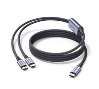 UGREEN 2-in-1 USB C to Dual USB C Charger Cable 140W Max, 1.5M | 140W Fast Charging Type C Cable, Smart Power Allocation, for MacBook Pro/Air, HP, iPad Pro, iPhone 18/17/16, Galaxy S26/S25