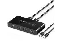 Ugreen 2 In 4 Output USB KVM Switch with 2 Pack 1.5M USB 2.0 A to A Cable