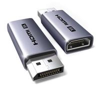 UGREEN [2 Pack 8K@60Hz DisplayPort to HDMI Adapter Active DP 1.4 to HDMI 2.1 Cable 4K@120Hz Uni-Directional Display Port Male to Female Compatible with Monitor Projector HP Dell Asus AMD GPU NVIDIA