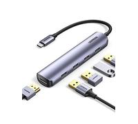 UGREEN USB C Hub Multiport Adapter for M1 / M2 MacBook, Surface, iPad Pro, Galaxy S23, USB-C Laptop, 5-in-1 Ultra Slim USB Type C Hub with 4K HDMI Display, 4 USB-A 3.0 Data Ports 5Gbps