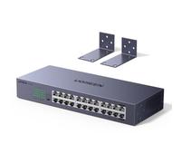 UGREEN 24 Ports Gigabit RackMount Network Switch | Metal Case, Unmanaged, Link Aggregation, Plug & Play, L-Shaped Bracket, High-Speed LAN Splitter Hub