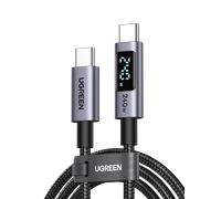 UGREEN 240W USB C to USB-C Cable with Digital Display PD 3.1 Type C to C Fast Charging Cable Compatible with MacBook Pro M4/Air, iPad Pro 2025, HP EliteBook, iPhone Air/17/16, Galaxy S25, 2M