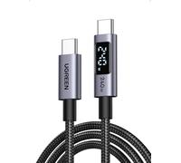 UGREEN 240W USB C to USB-C Cable with Digital Display PD 3.1 Type C to C Fast Charging Cable Compatible with MacBook Pro M4/Air, iPad Pro 2025, HP EliteBook, iPhone Air/17/16, Galaxy S25, 3M
