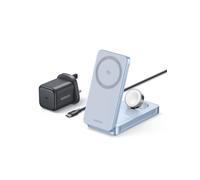 UGREEN 25W MagFlow for MagSafe Charger Qi2 Certified, 3-in-1 Wireless Charger Compatible with iPhone 17/16/15/14/13/12, AirPods 4/3/2/Pro 3/2, Watch 11/10/9/8/7, Ultra 3/2/UItra/SE3/2/SE