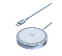 UGREEN 25W Wireless Charger Pad, Qi2.2 MagSafe-Compatible Fast Charging Pad | Magflow Wireless charger with 1.5M USB-C Cable, for iPhone 17/16/15/14/13/12 (Adapter Not Included), AirPods 4/3/2/Pro 2/3