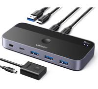 UGREEN 3.0 Switch - 2PC Share USB-C and 3 USB-A Devices with A to C & C to A Cables and Desktop Controller for Keyboard, Mouse, Printer, Storage