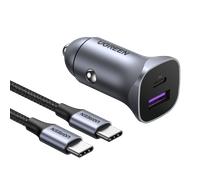 UGREEN 30W PD Car Charger 2 Ports with 60W USB-C Cable