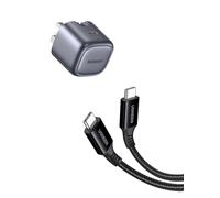 UGREEN 35W GaN Charging Kit Compact GaN Dual-Port Folding fast charging plug and a 2-meter 100W USB-C fast charging cable, compatible with iPhone 17-12 series, Galaxy S10-S25, MacBook, iPad Pro and la