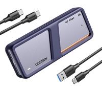 UGREEN 40Gbps M.2 NVMe SSD Enclosure, TB4 NVMe Enclosure with Cooling Fan, Aluminum M.2 Enclosure Support USB4 , UASP & TRIM, SSD Enclosure Compatible MacBook M1 M2 M3 M4 Pro/Max, Up to 3700MB/s