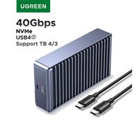 UGREEN 40Gbps M2 SSD Enclosure USB4 NVMe Case Compatible with Thunderbolt M.2 NVMe SSD Enclosure for Mac Mini M4 MacBook Pro