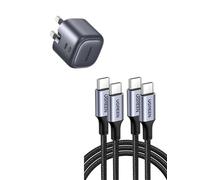 UGREEN 45W Dual Port GaN Charger with 100W USB-C Fast Charger Cable 2-Pack Set for iPhone, MacBook, Galaxy, iPad, Steam Deck & More