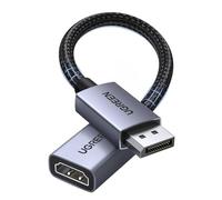UGREEN 4K Displayport to HDMI Adapter Uni-Directional Braided DP to HDMI Cable Aluminium Male to Female Converter Multi-Screen Compatible with Monitor Projector HDTV Dell Laptop HP AMD NVIDIA