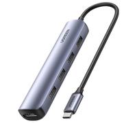 UGREEN USB C Hub Multiport Adapter for M1 / M2 MacBook, Surface, iPad Pro, Galaxy S23, USB-C Laptop, 5-in-1 Ultra Slim USB Type C Hub with 4K HDMI Display, 4 USB-A 3.0 Data Ports 5Gbps