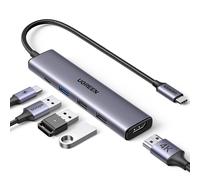 UGREEN USB C Hub, 5-in-1 USB Hub for Laptops, 4K HDMI to USB-C Adapter