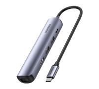 UGREEN USB C Hub Ethernet HDMI, USB C Multiport Adapter with RJ45 port, 5Gbps, 4K HDMI, USB 3.0, 100W Power Charging, Compatible with Macboo