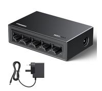 UGREEN 5 Port Gigabit Network Switch, Ethernet Splitter Hub | Plug & Play, Desktop & Wall-Mounting for TV/Laptop/Router/Monitor, High-Speed LAN Switch