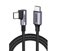 UGREEN 60W USB C Charger Cable Right Angle Type C to C Fast Charging Compatible with iPhone 16/15 Pro Max, Galaxy S24 Ultra, Pixel 9, iPad Pro 2024/Air 5, MacBook Pro (0.5M)