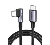 UGREEN 60W USB C Charger Cable Right Angle Type C to C Fast Charging Compatible with iPhone Air/17/16 Pro Max, Galaxy S25 Ultra, Pixel 9, iPad Pro 2025/Air 5, MacBook Pro (2M)
