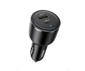 UGREEN 63W USB C Car Charger Fast Charging PPS 45W & QC3.0 & PD3.0 Type C Car Charger Compatible with Galaxy S25/S24/S23 Series, iPhone 17/16/15/14 Series,iPad/MacBook,etc