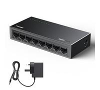 UGREEN 8 Port Gigabit Network Switch, Ethernet Splitter Hub | Plug & Play, Desktop & Wall-Mounting for TV/Laptop/Router/Monitor, High-Speed LAN Switch