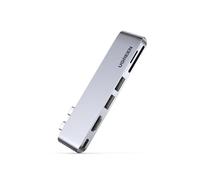 UGREEN 6 in 2 USB C Hub Adapter HDMI 4K Compatible with MacBook Pro Air M2 M1 2022 to 2016, Multiport USB 3.0 5Gbps, Thunderbolt 3 6K Video, 100W PD, 40Gbps Transmission, SD TF Card Reader