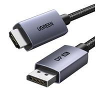 UGREEN 8K@60Hz Displayport to HDMI 9.9FT Braided DP 1.4 to HDMI 2.1 Cable | 4K@240Hz/2K@240Hz Aluminium Male to Male Lead Multi-Screen Gaming Compatible with Monitor Projector HDTV HP AMD NVIDIA (3M)