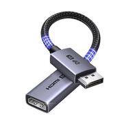 UGREEN 8K@60Hz DisplayPort to HDMI Adapter DP 1.4 to HDMI 2.1 Cable [4K@240Hz/2K@240Hz] Uni-Direction Aluminum Multi Screen Gaming Compatible with Monitor Projector HP Dell HDTV Asus AMD GPU NVIDIA