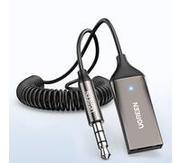 Ugreen Bluetooth 5.3 Car Receiver USB Aux Adapter with 3.5mm Built-in Mic