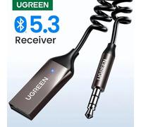 Ugreen Bluetooth 5.3 Car Receiver USB Aux Adapter with 3.5mm Built-in Mic