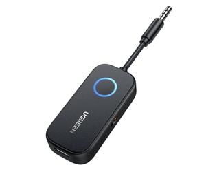 UGREEN Bluetooth 5.3 Transmitter Receiver, 2-in-1 Aux, Dual Connection, 28H | Long Playtime, 10m Range, 2-in-1 Wireless Aux Bluetooth Adapter for TV, Airplane, Headphone, AirPods, Speaker, Car