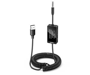 UGREEN Bluetooth 5.3 Transmitter Receiver, 2-in-1 with LED Display Bluetooth Aux Adapter Car with Audio Jack Auto Reconnect for Car, TV, PC, Speaker, Lorry, Motorcycle, PS5, Projector