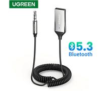 UGREEN Bluetooth Audio Receiver Car Adapter USB Wireless Car USB to 3.5mm Jack Mic Handsfree Bluetooth 5.3 for Car Accessories Bluetooth 5.3