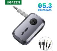 UGREEN Bluetooth Audio Receiver Car Adapter Wireless Car 3.5mm Jack Mic Handsfree Bluetooth 5.3 for Car Accessories Speaker Black